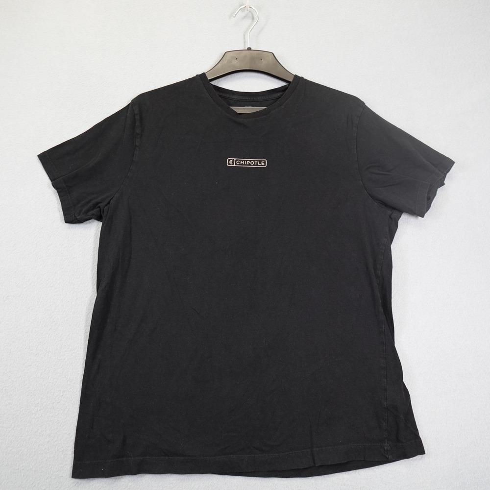 Chipotle Shirt Mens L Black Chipotle Real Ingredients Organic Cotton Promo